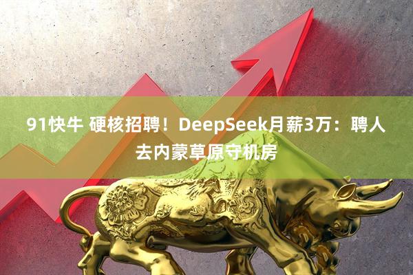 91快牛 硬核招聘！DeepSeek月薪3万：聘人去内蒙草原守机房